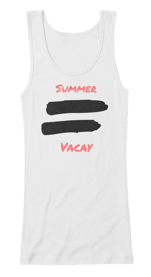 Summer Vacay White T-Shirt Front