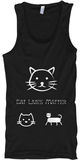 Cat Lives Matter Black T-Shirt Front
