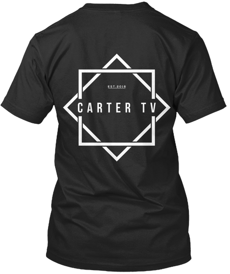 Est.2018 Carter Tv Black T-Shirt Back