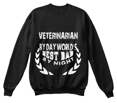 Veterinarian By Day World's Best Man By Night Black Camiseta Front