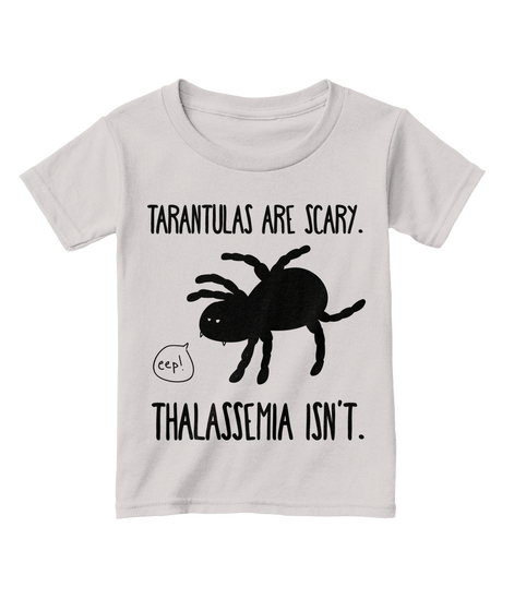Tarantulas Are Scary. Eep! Thalassemia Isn't. Sport Grey  áo T-Shirt Front