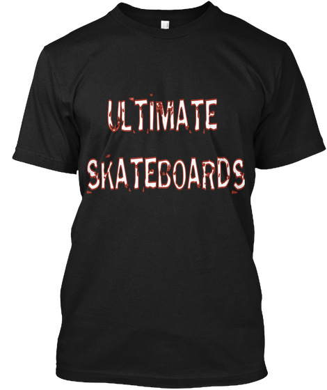 Ultimate 
Skateboards Black áo T-Shirt Front