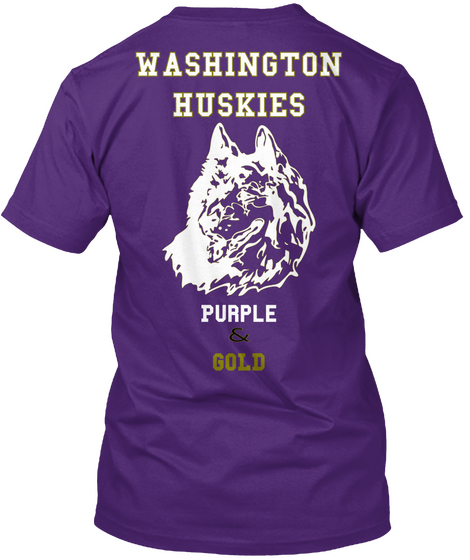 Washington Huskies Purple & Gold Purple T-Shirt Back