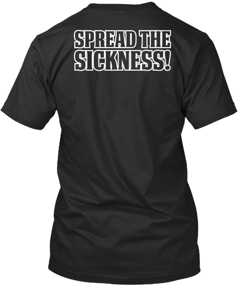 Sportster Sickness   Spread Black T-Shirt Back