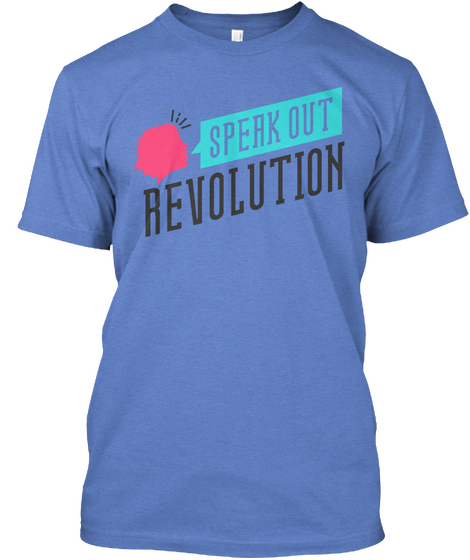 Speak Out Revolution Heathered Royal  Camiseta Front