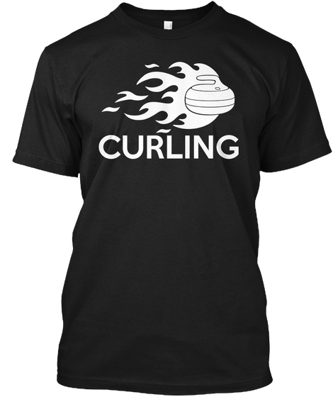 Curling Black Camiseta Front