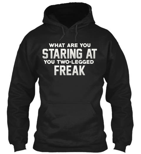 Staring? Black T-Shirt Front