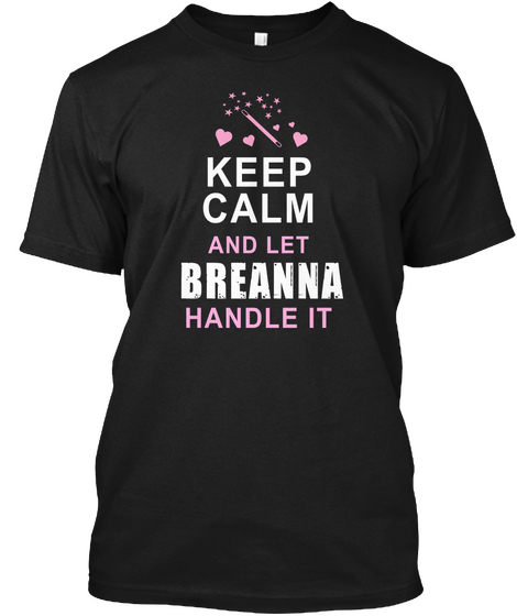 Breanna Keep Calm T Shirt Black Maglietta Front