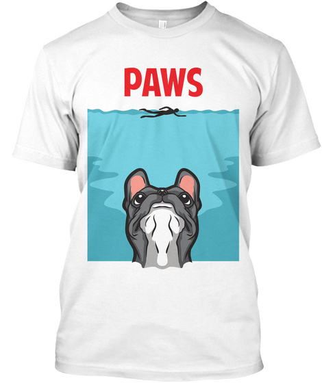 Paws White T-Shirt Front