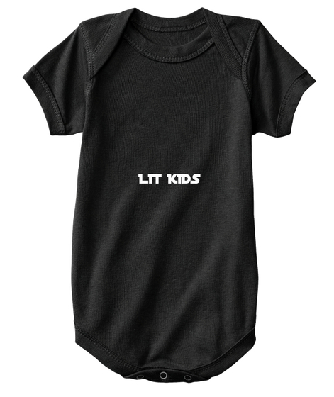 Lit Kids Black Camiseta Front