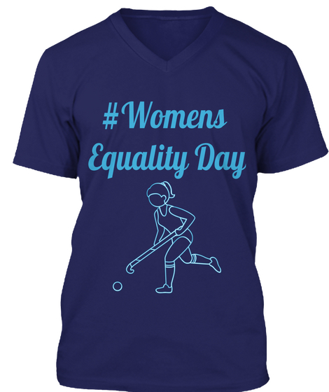 #Womens Equality Day Navy Camiseta Front