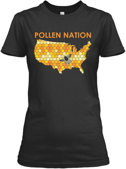 Pollen Nation Black T-Shirt Front