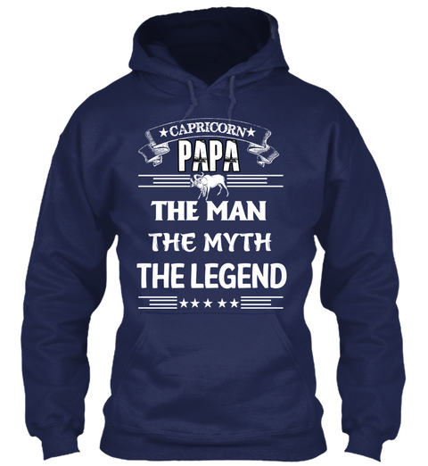 Capricorn Papa Navy Camiseta Front