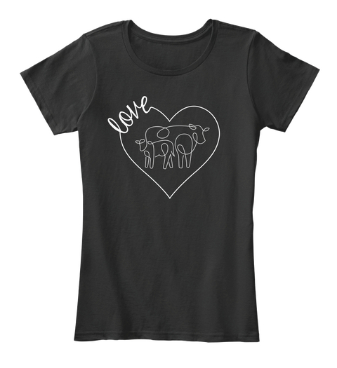 Love Black T-Shirt Front