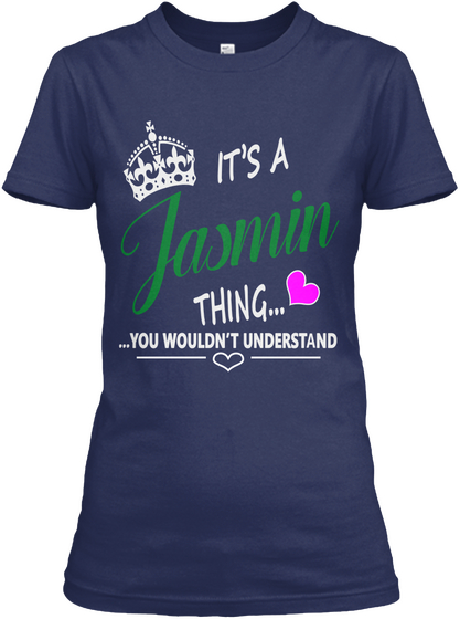 Jasmin Navy Camiseta Front