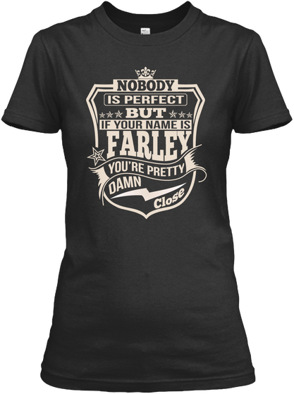 Nobody Perfect Farley Thing Shirts Black T-Shirt Front