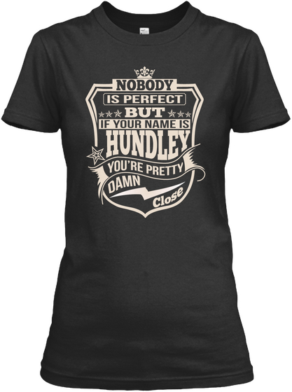 Nobody Perfect Hundley Thing Shirts Black T-Shirt Front