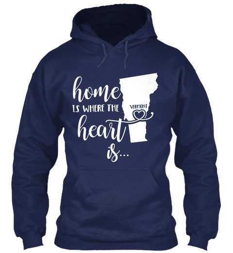Home Is Where The Heart Is Navy Camiseta Front