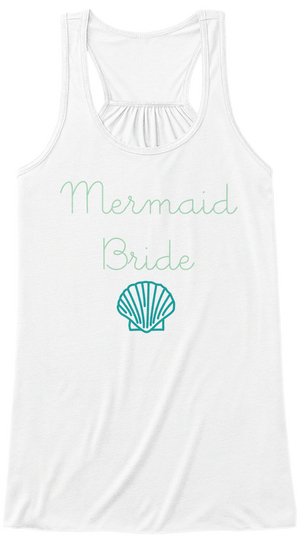 Mermaid Bride White Camiseta Front
