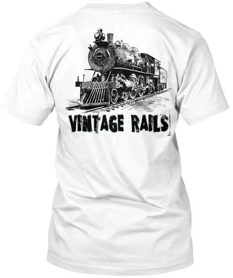 Vintage Rails White áo T-Shirt Back