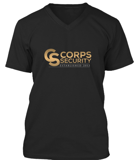 Cs Corps Security Established 2013 Black T-Shirt Front