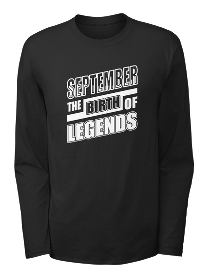 September The Birth Of Legends Black T-Shirt Front