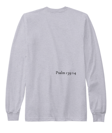 Psalm 139:14 Heather áo T-Shirt Back