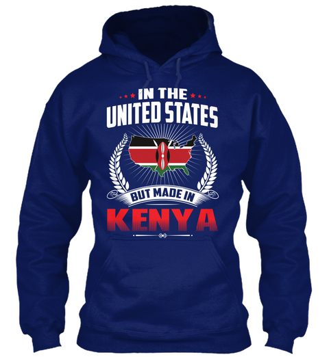 In The United States But Made In Kenya Oxford Navy Kaos Front