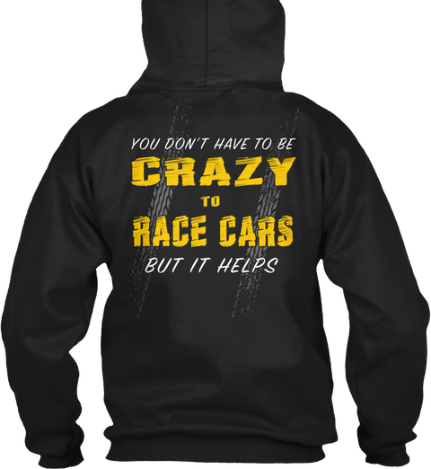 Crazy To Race **Not Available Long** Black Camiseta Back