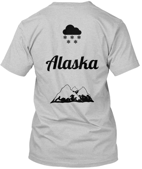 Alaska Light Steel áo T-Shirt Back