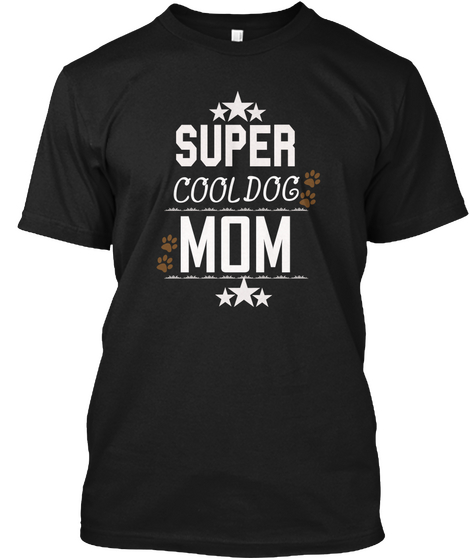 Mother's Day Dog Mom Black Camiseta Front