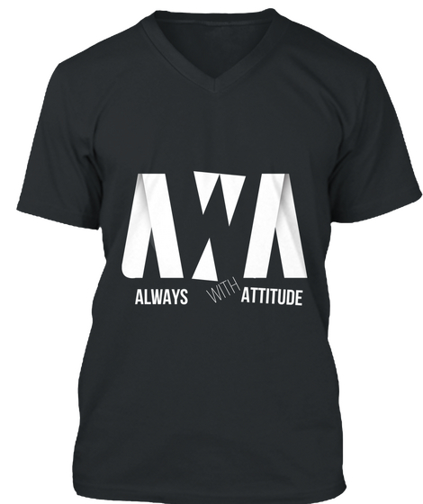 Always With Attitude Black Maglietta Front