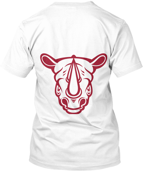 Well As Rhinos White áo T-Shirt Back