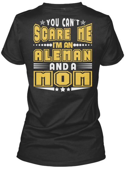 Aleman Thing And Mom Shirts Black T-Shirt Back