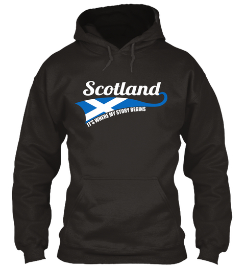 Scotland It S Where My Story Begins Jet Black T-Shirt Front