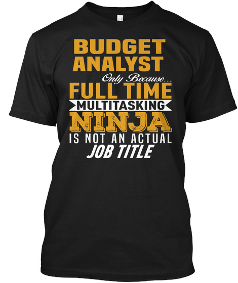 Budget Analyst Black Camiseta Front