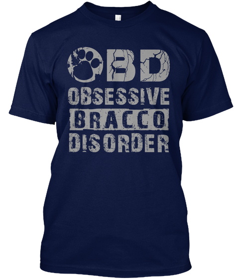 Obd Obsessive Bracco Disorder Navy Camiseta Front