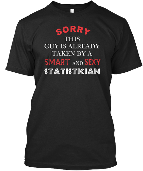 Statistician Black T-Shirt Front