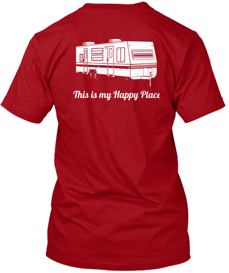 This Is My Happy Place Deep Red Camiseta Back