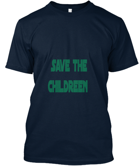 Save The
 Childreen New Navy Camiseta Front