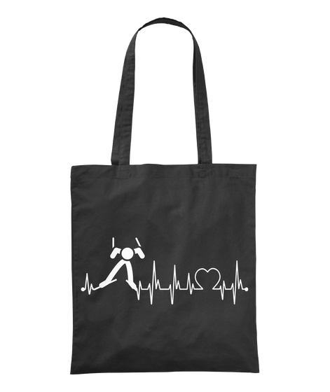 Skiing Always In My Heartbeat Black áo T-Shirt Front