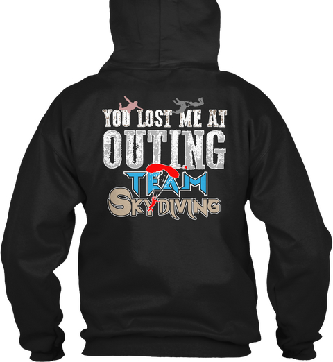 Outing Team Skydiving. Black Camiseta Back