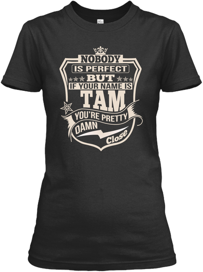 Nobody Perfect Tam Thing Shirts Black Kaos Front