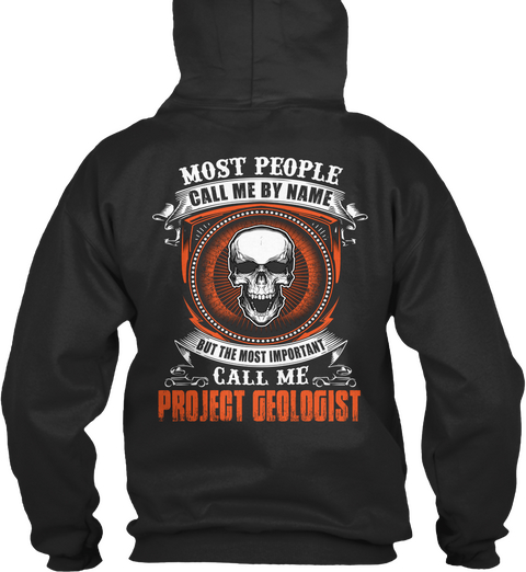 Project Geologist Jet Black T-Shirt Back