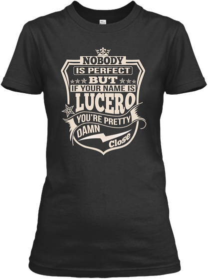Nobody Perfect Lucero Thing Shirts Black Camiseta Front