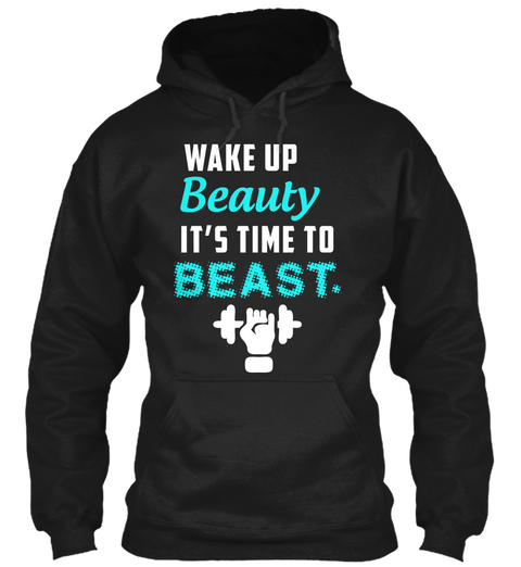Wake Up Beauty Black T-Shirt Front