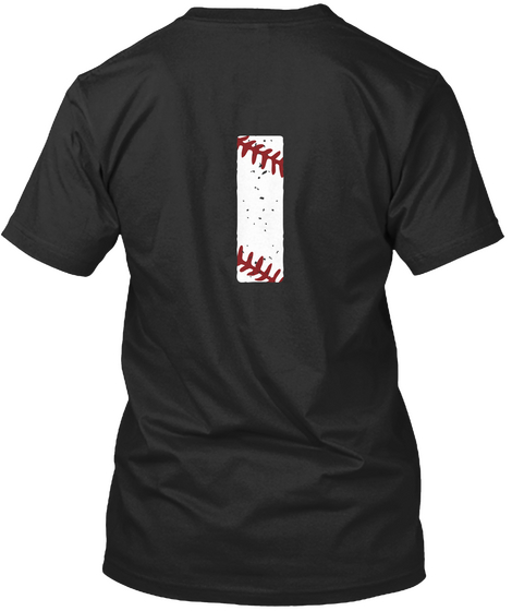 Baseball Number 1 Back   0916 Black T-Shirt Back