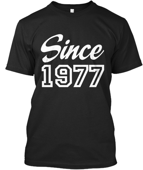 Since 1977 Black Camiseta Front