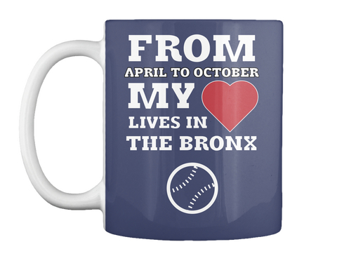 From April To October My Lives In The Bronx Dk Navy T-Shirt Front