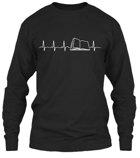 Book Heartbeat   Limited Edition Black T-Shirt Front